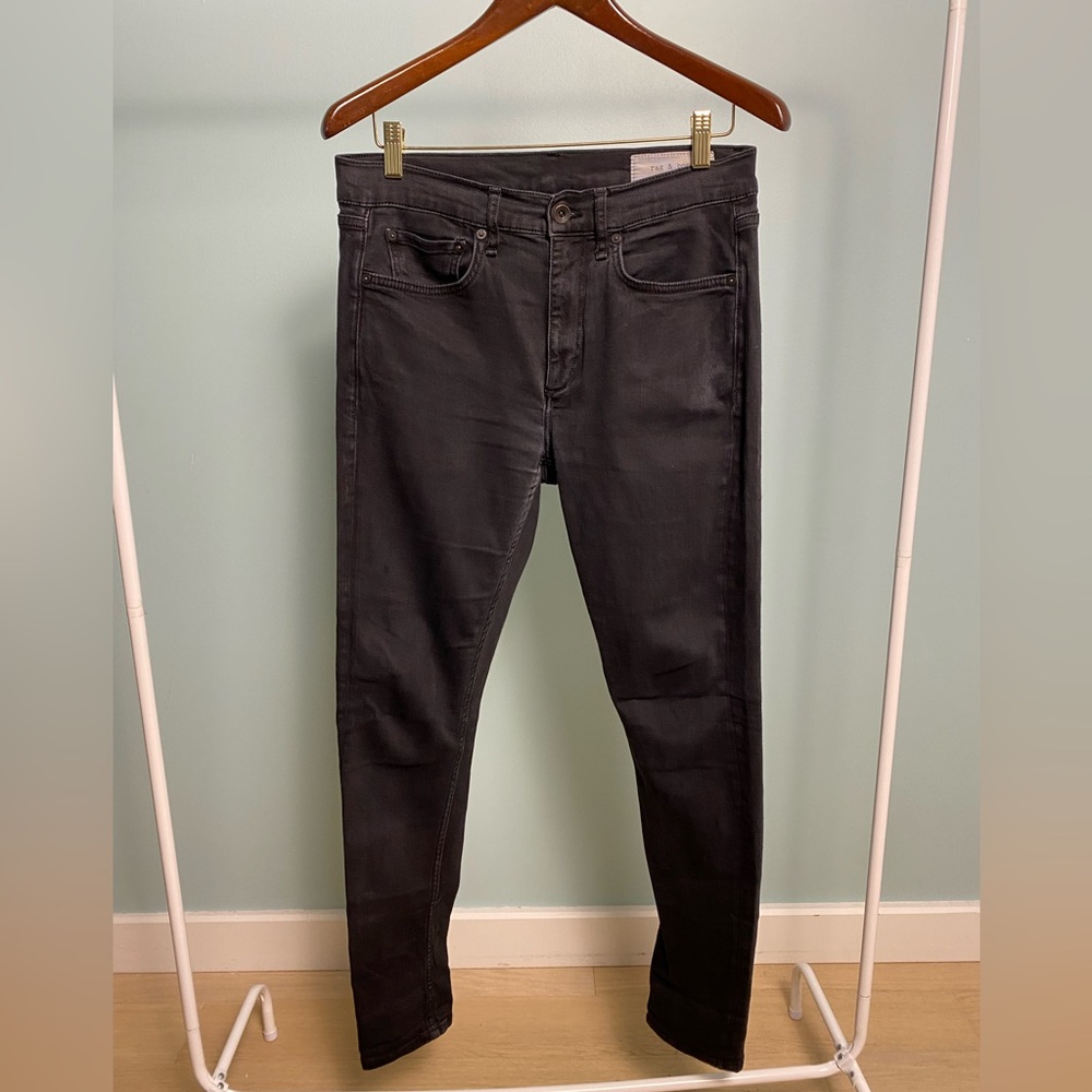 rag & bone Men's black Fit 1 Skinny Jeans